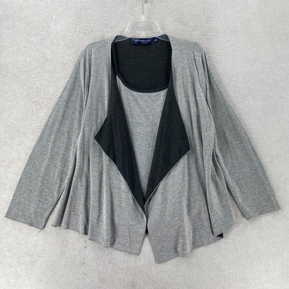 Susan Graver Blouse‎ MEDIUM Asymetrical Metallic Shimmery Career Top - Picture 1 of 14